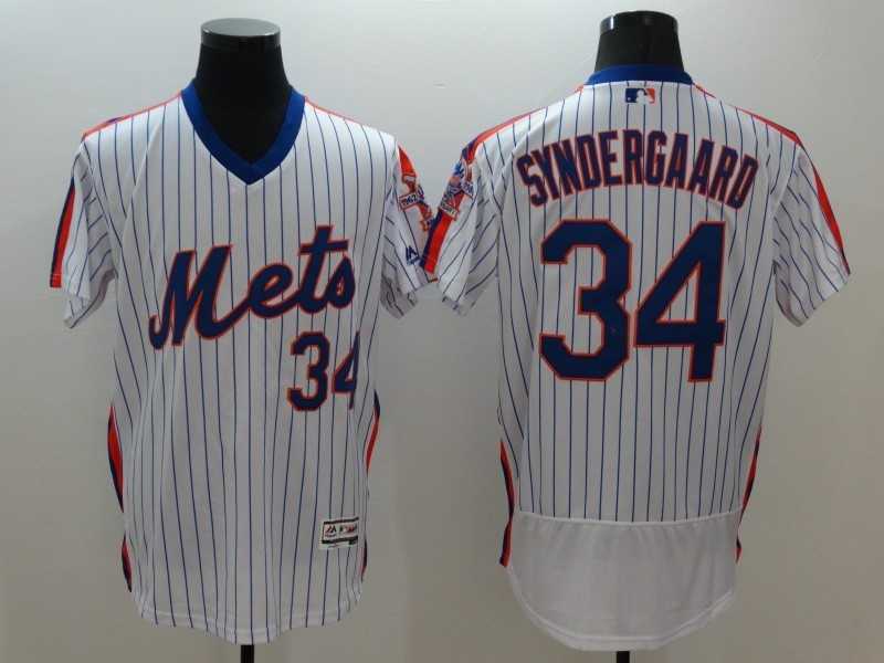 New York Mets #34 Noah Syndergaard White(Blue Strip) 2016 Flexbase Collection Alternate Stitched Jersey,We sell and wholesale New York Mets #34 Noah Syndergaard White(Blue Strip) 2016 Flexbase Collection Alternate Stitched Jersey on line form chian!